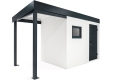 GARDEON® Gartenhaus mit Hörmann-Tür, Fenster und überdachtem Bereich